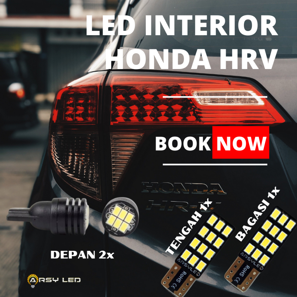 Paket Isi 4 Lampu LED Plafon Kabin Honda HRV Super Bright