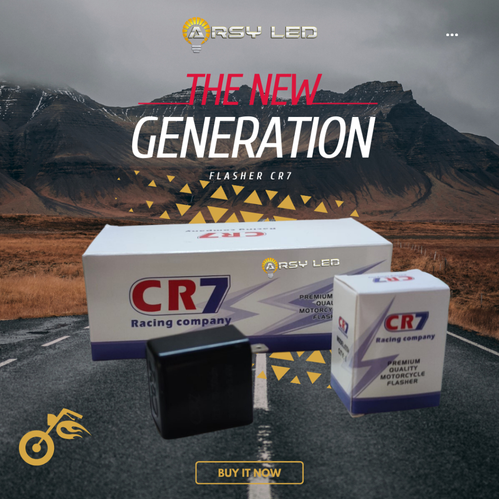 Flasher Motor CR7 Sein Sen Elektrik LED dengan pengaturan kedipan High Quality