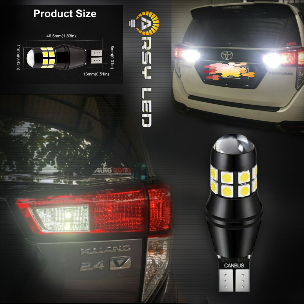 2PCS ARSYLED Mundur T10 T15 T16 Canbus Innova Zenix Reborn VRZ Raize Rocky Calya Sigra Super Bright