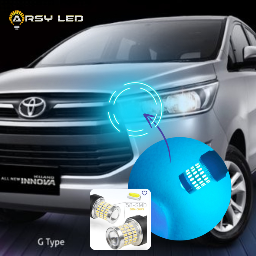 Lampu LED Senja / Rem Mobil Innova reborn T20 4 kawat 54 titik 4014 Garansi 6 Bulan
