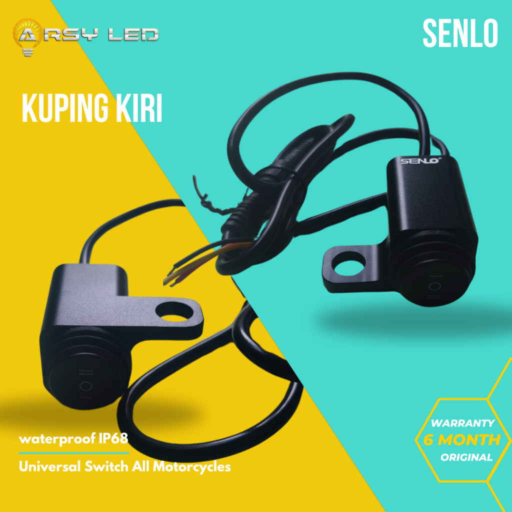 Saklar Switch Lampu Tembak SENLO Waterproof Sorot 2 fungsi dengan 3 kabel