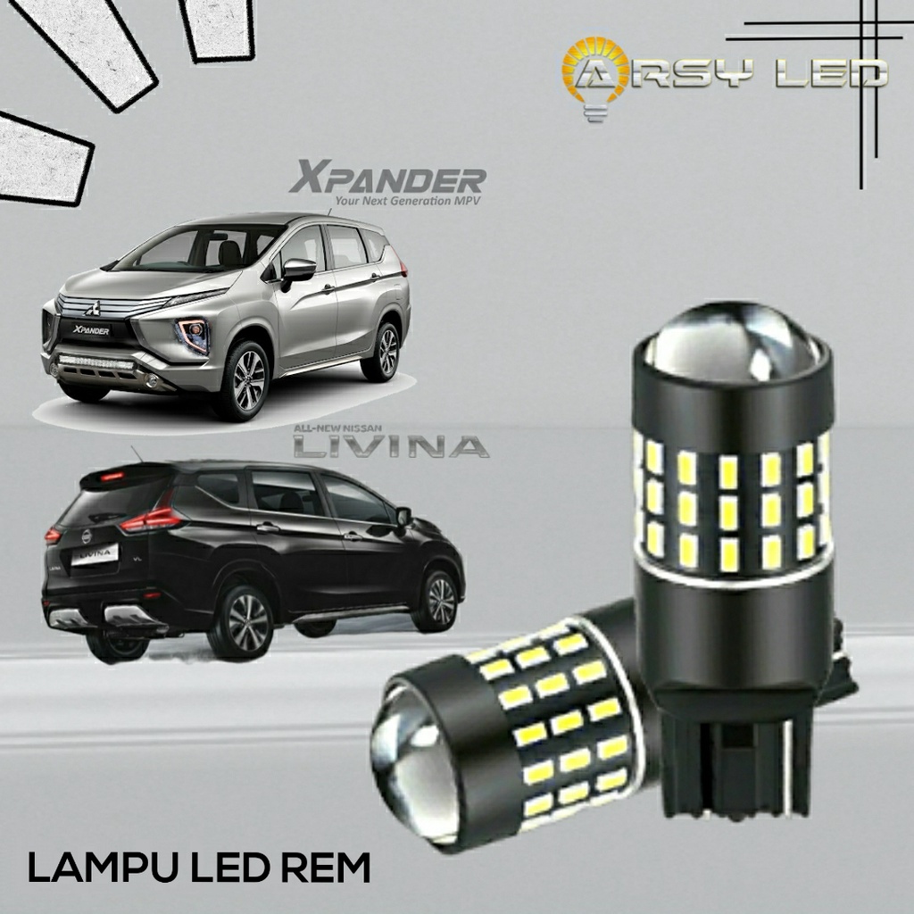Lampu Rem Mobil Xpander BRV T20 W21W Kedip Strobo / NORMAL Super Bright