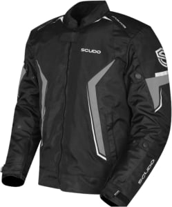 Scudo Roma Gri Erkek Motosiklet Ceketi