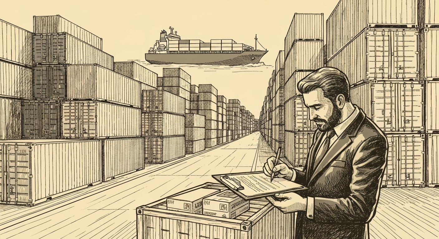 Editorial sketch of a corporate org chart being redrawn on a whiteboard with sticky notes for pre-training, post-training, and multimodal teams scattered on a conference table, representing Alibaba's restructuring of the Qwen AI team