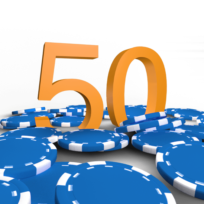 50 pieces of poker chips