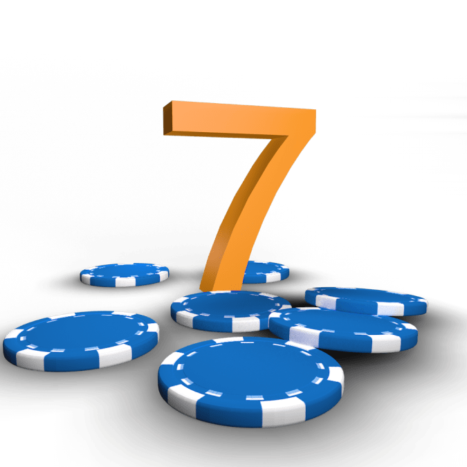 7 pieces of poker chips