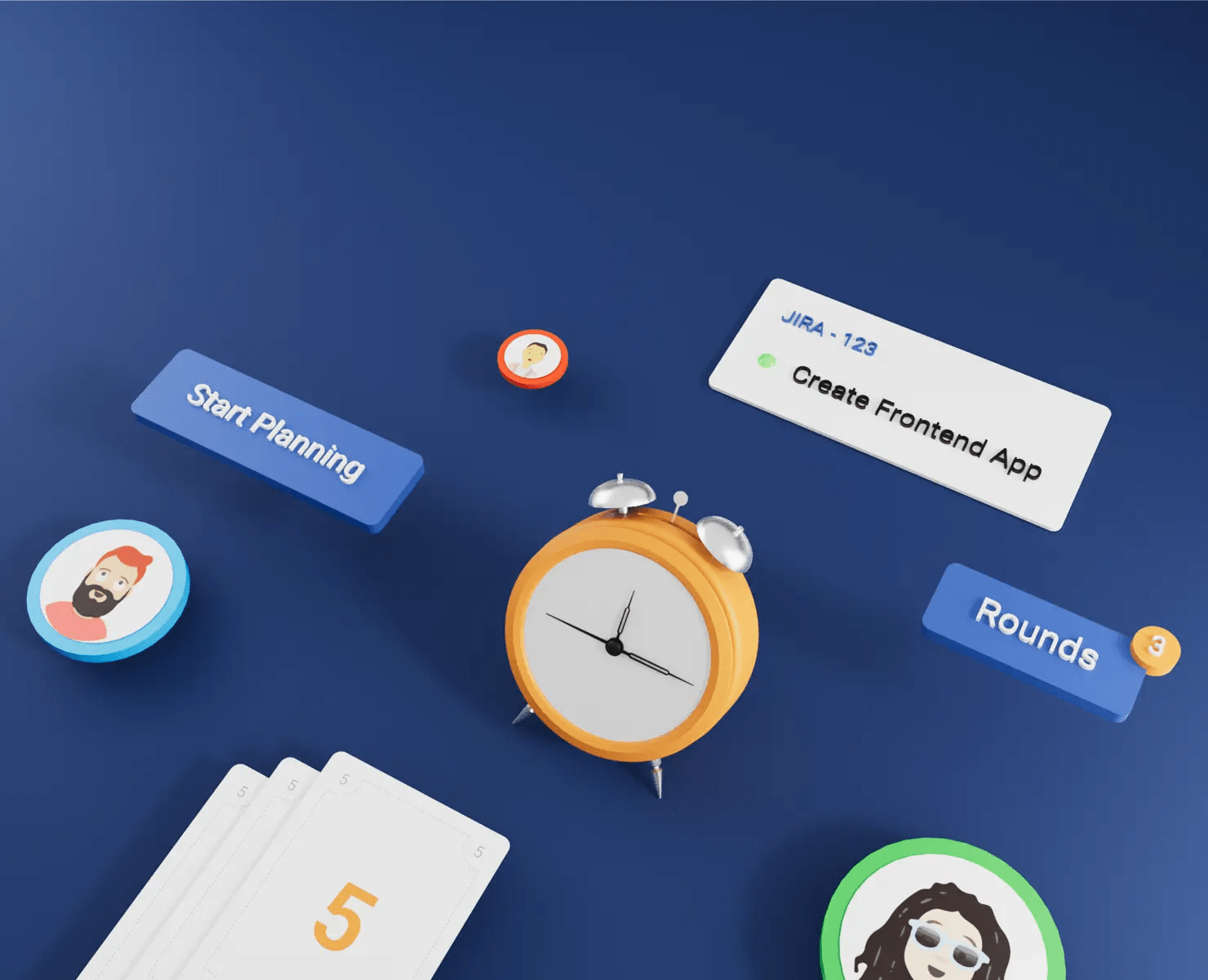 The PlanningPoker.live app running inside Microsoft Teams