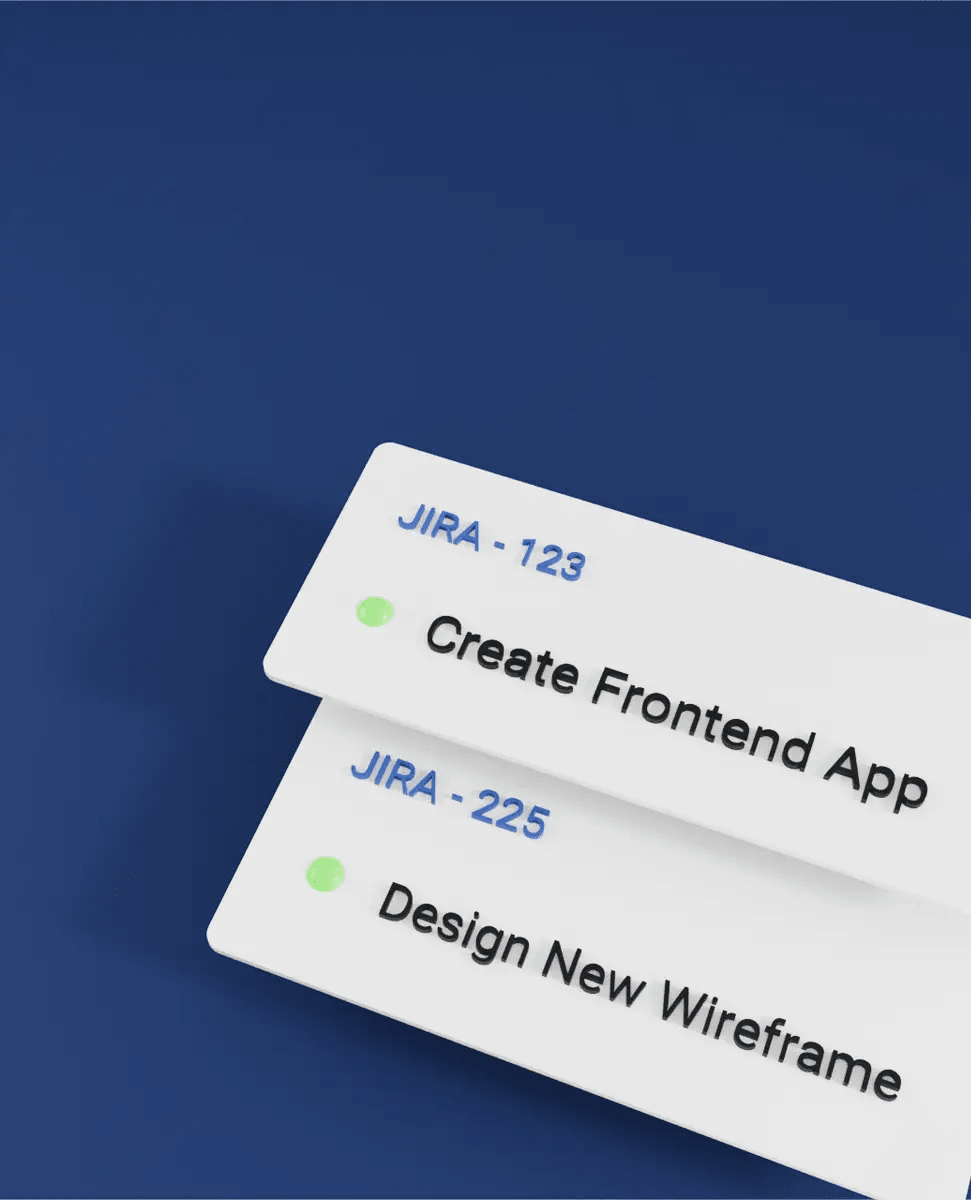 Two example JIRA topic cards