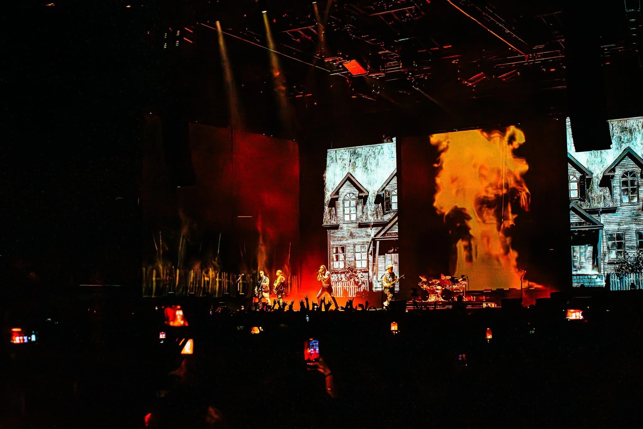 Avenged Sevenfold tour stage visuals by Comix