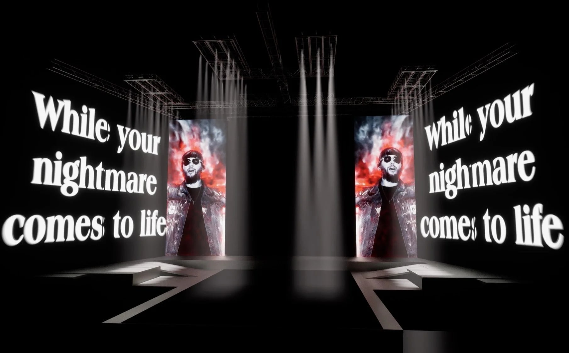 Avenged Sevenfold tour stage visuals by Comix
