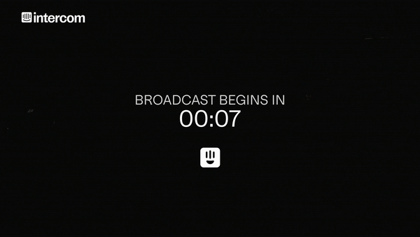Intercom Built For You broadcast visuals by Comix