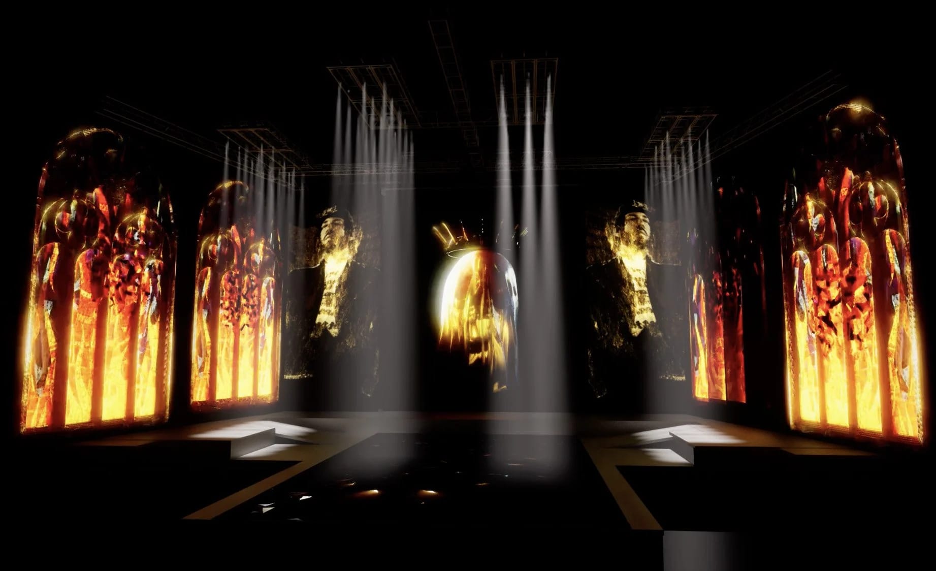 Avenged Sevenfold tour stage visuals by Comix