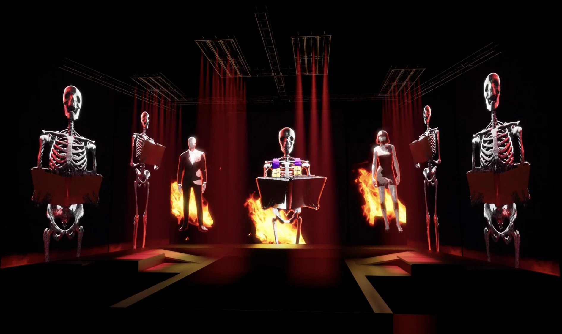 Avenged Sevenfold tour stage visuals by Comix