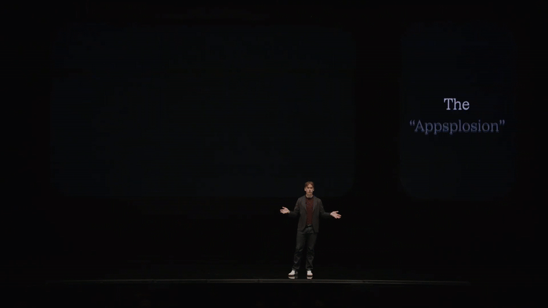 Intercom Pioneer 2025 keynote visuals by Comix