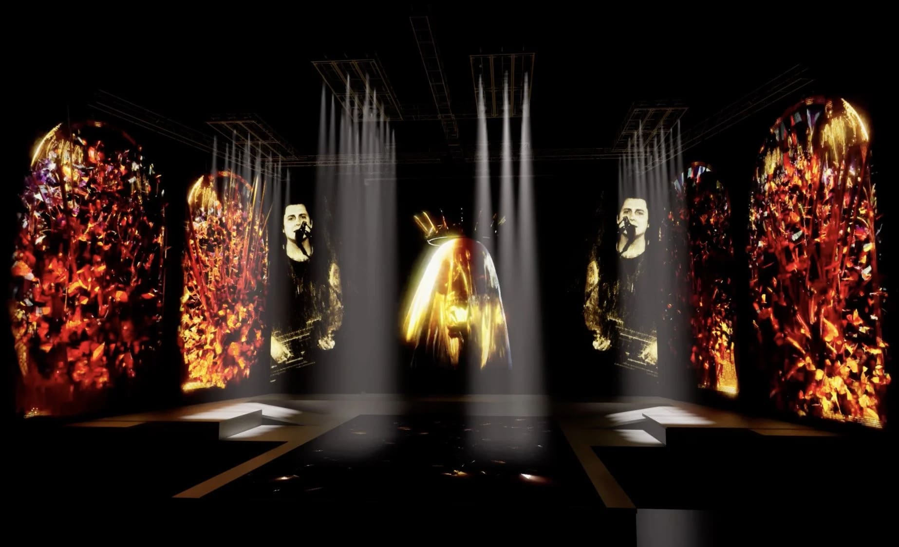 Avenged Sevenfold tour stage visuals by Comix