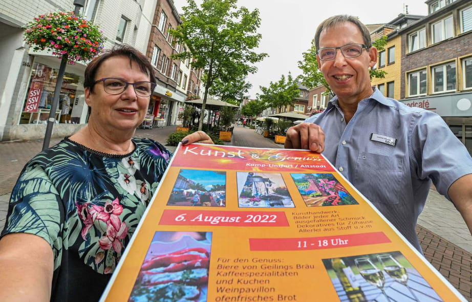 Schnappschuss der Kunst & Genuss Veranstaltung in der Altstadt Kamp-Lintfort