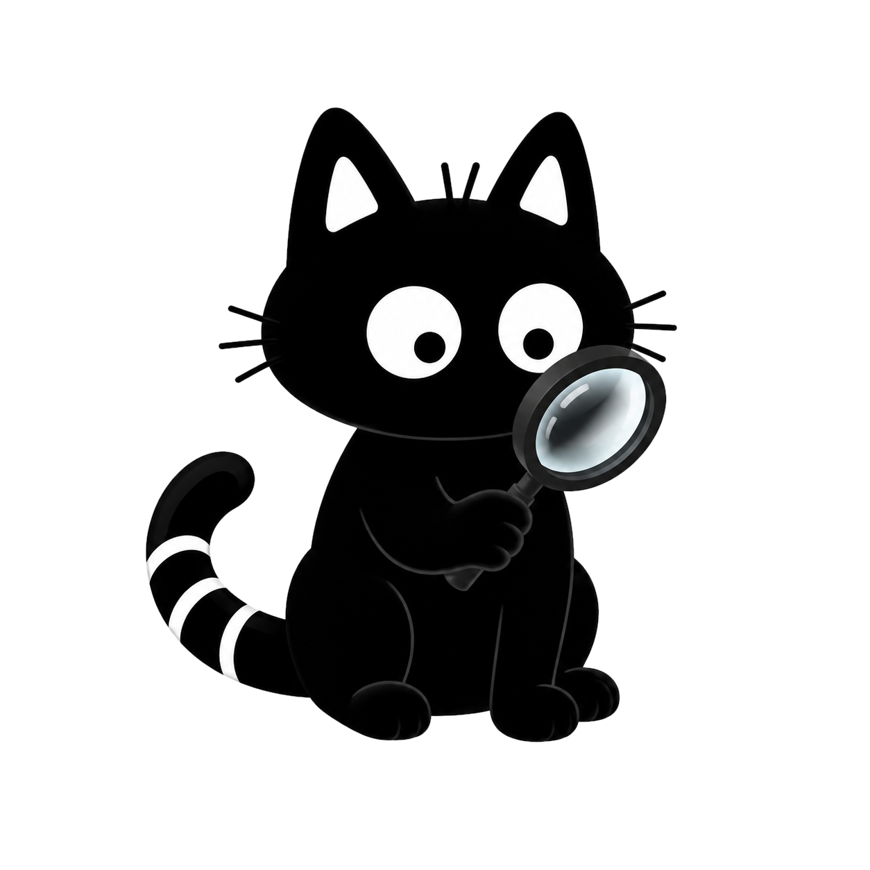 Cat investigating data
