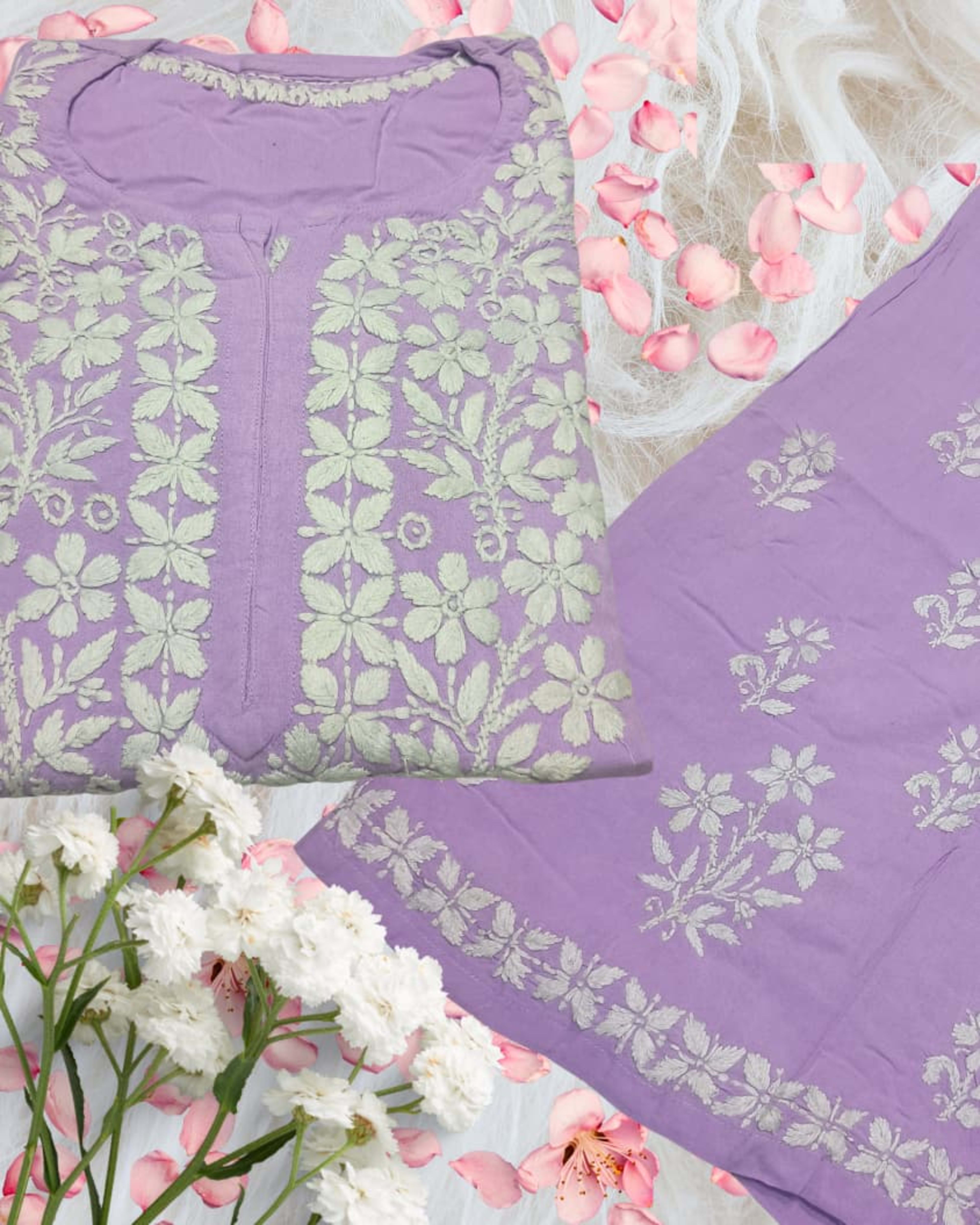 Noorie  Plazzo Set Lucknowi Chikankari - Full view 8