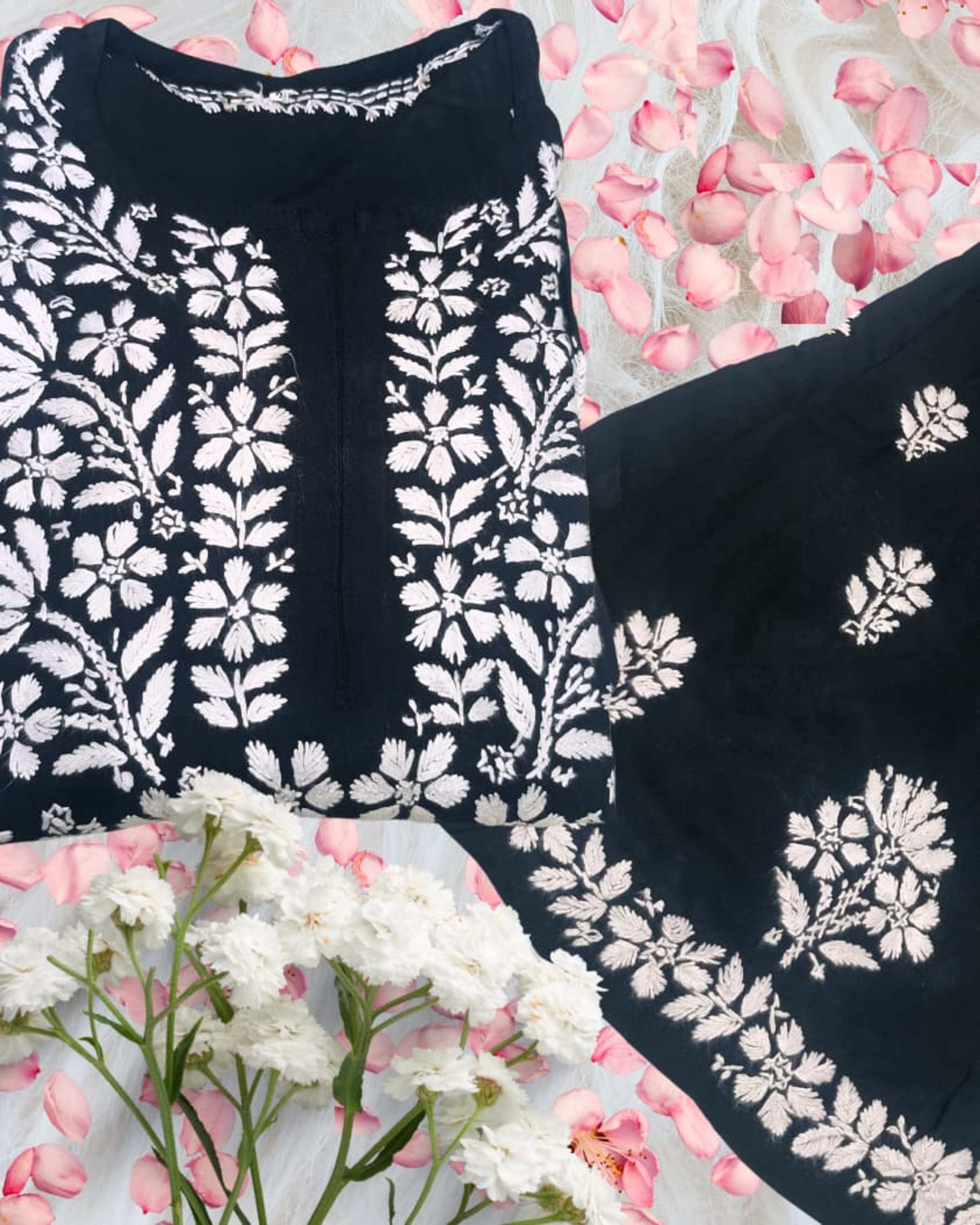 Noorie  Plazzo Set Lucknowi Chikankari - Full view 11