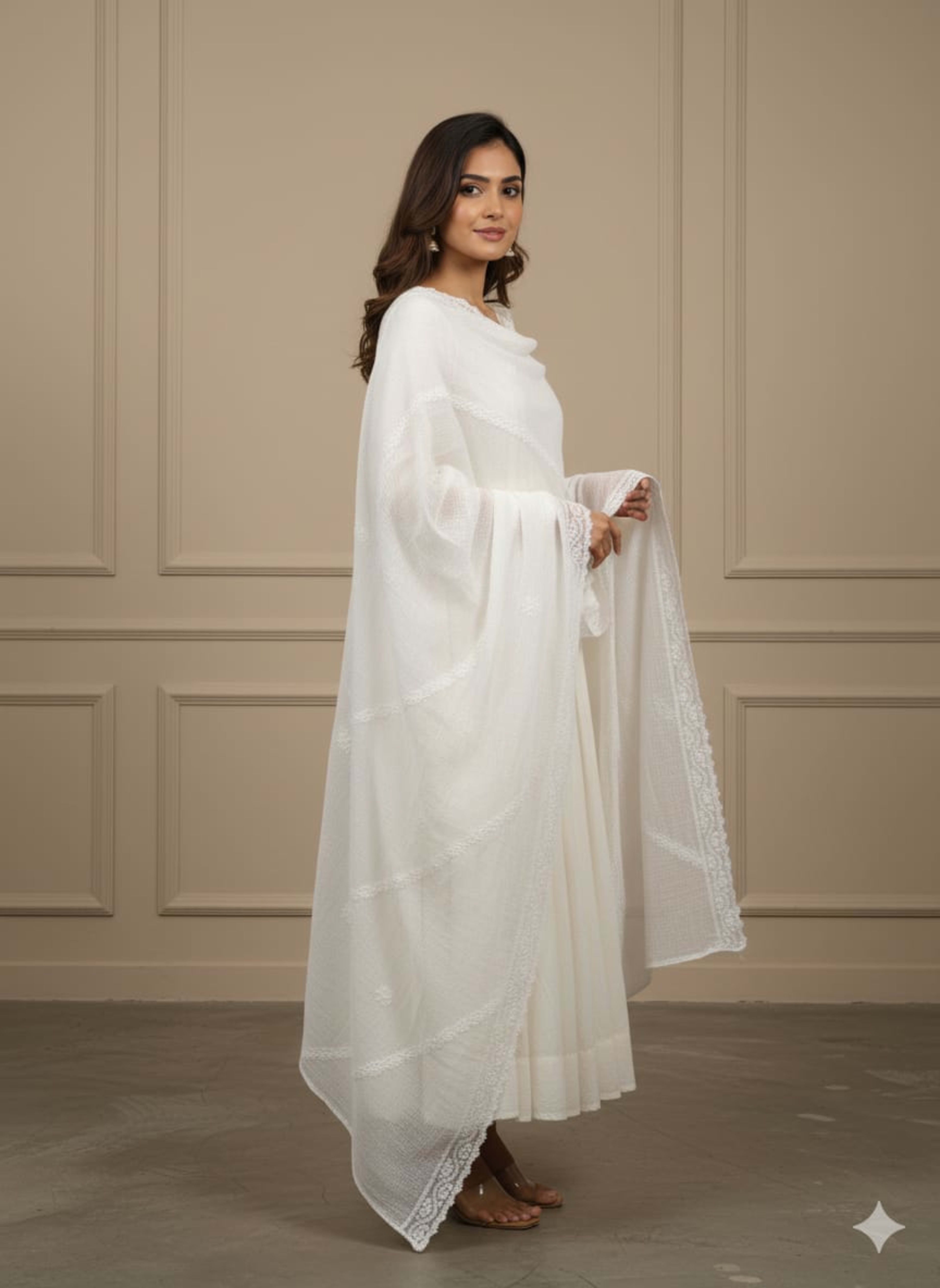 CHIKANKARI Dupatta Collection - Authentic Lucknowi Chikankari - Size 48-60 - Pairahan Chikan