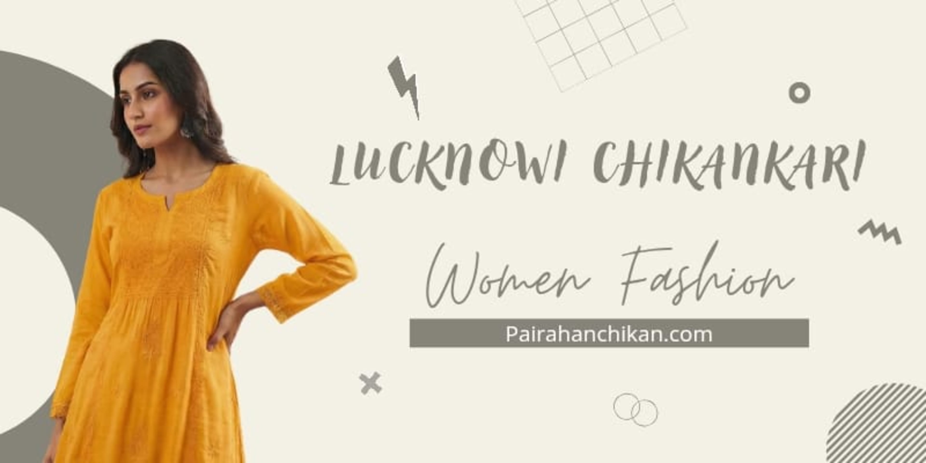 Authentic Lucknowi Chikankari - Pairahan Chikan Banner