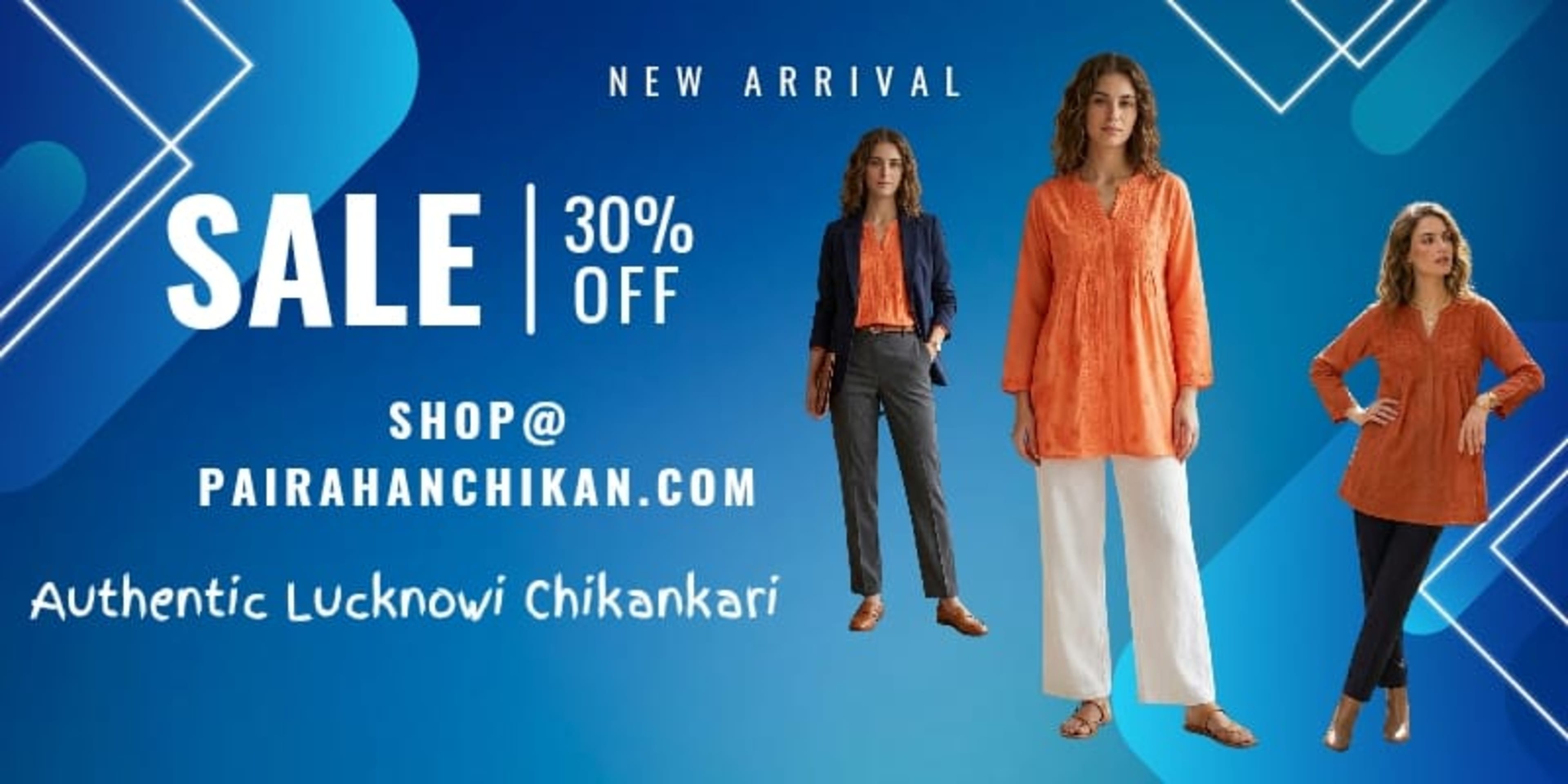 Authentic Lucknowi Chikankari - Pairahan Chikan Banner