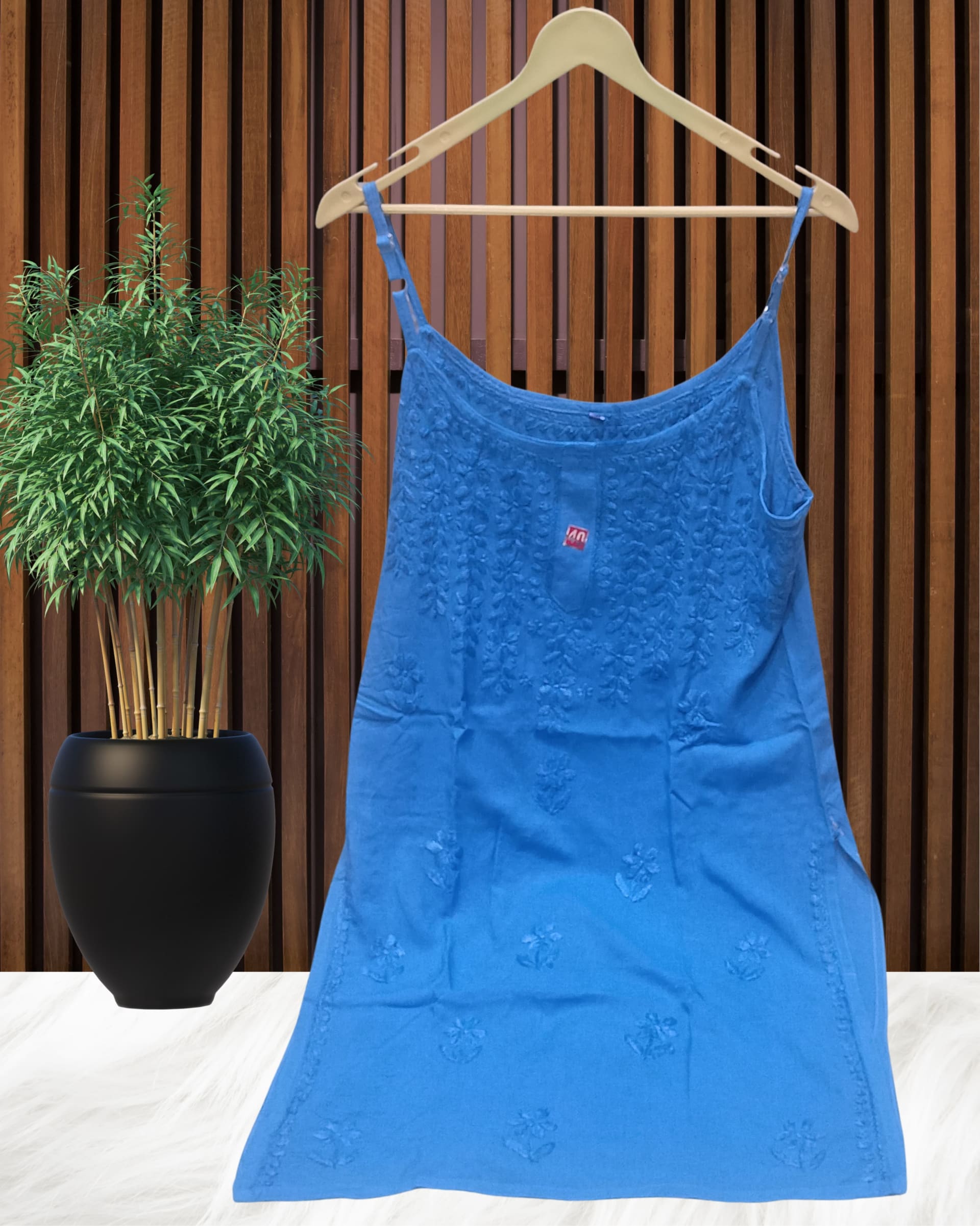 HOOR CHIKANKARI NOODLE TOP Lucknowi Chikankari - Full view 10