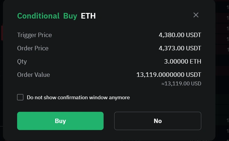 conditional buy order type in crypto trading