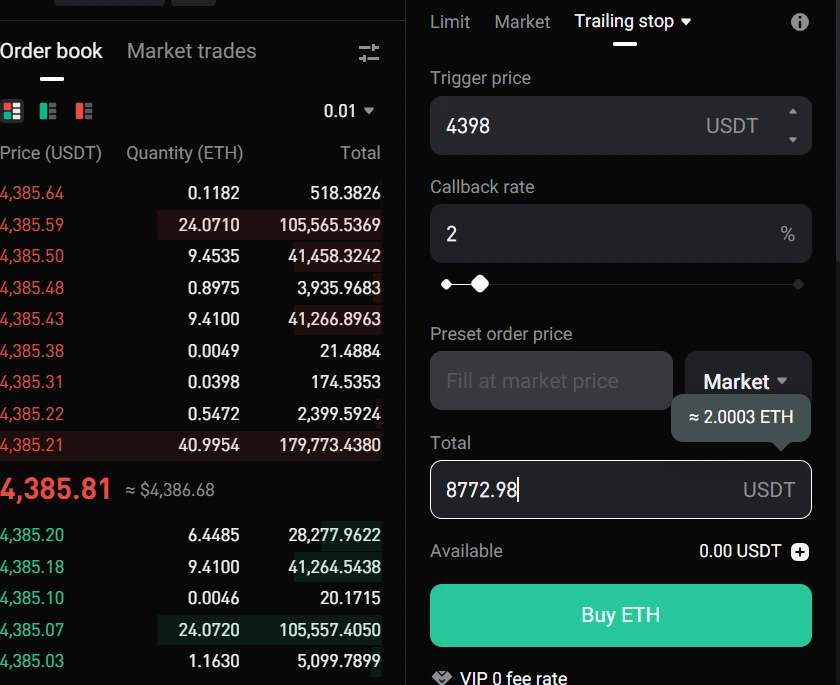 Trailing-stop-order-type