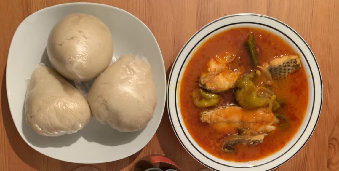 Banku And Light Soup With Fish