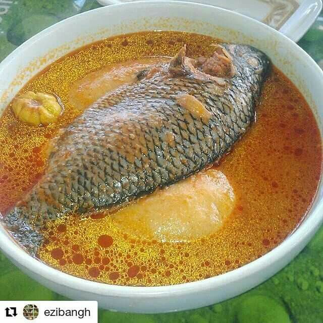 Banku And Groundnut Soup With Small Tialpia