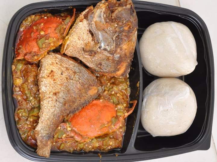 Banku And Okro Stew With Fish