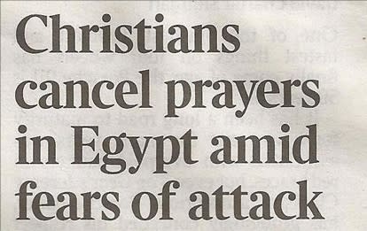 Christians cancel prayers in Egypt amid fears of attack
