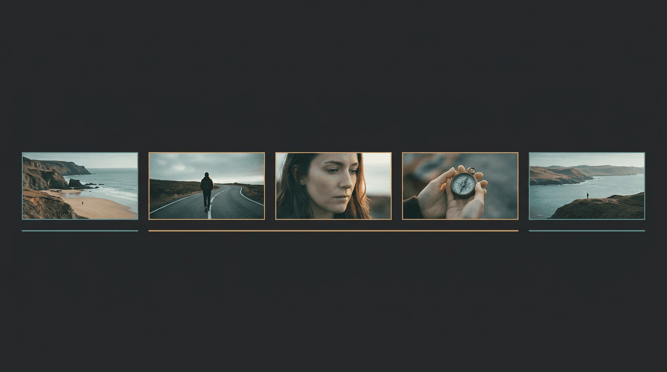 Shot-by-shot breakdown board showing which shots are captured and which are generated