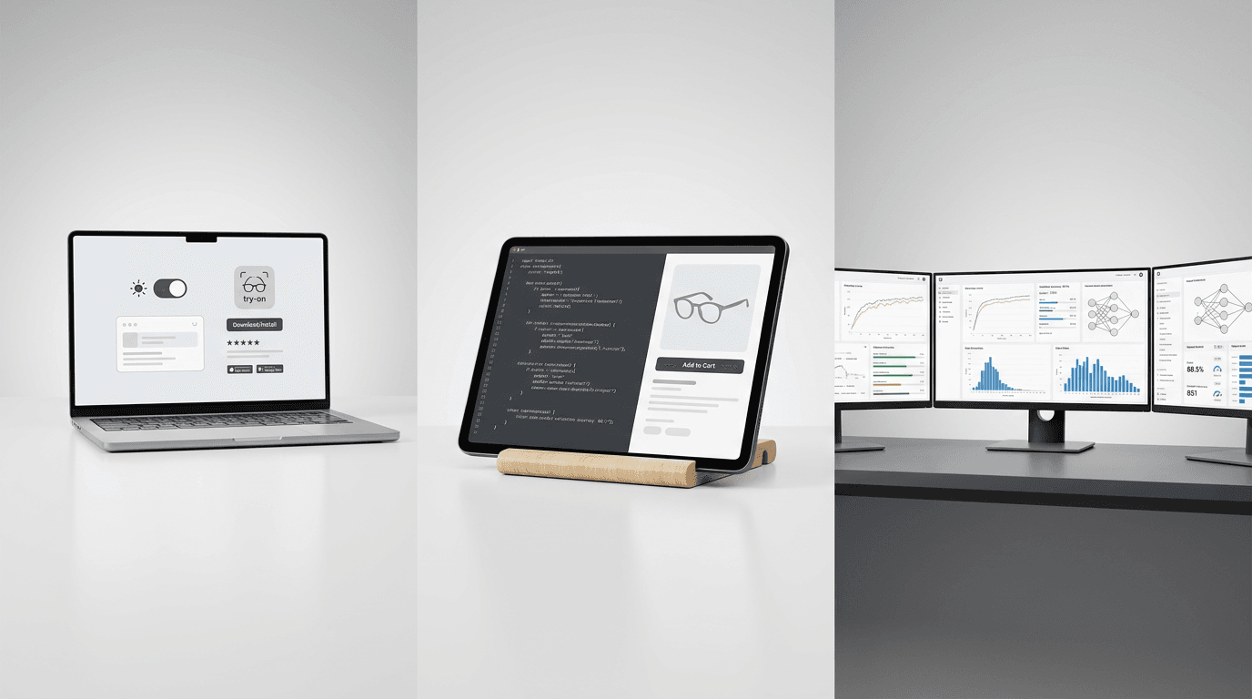 Three implementation routes shown side by side, from platform app to SDK to custom build