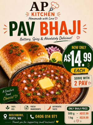 AP Kitchen - Homemade pav bhaji