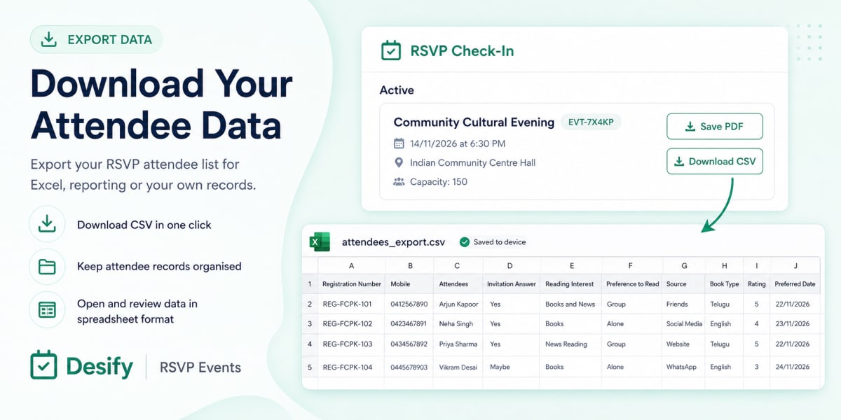 Download CSV option
