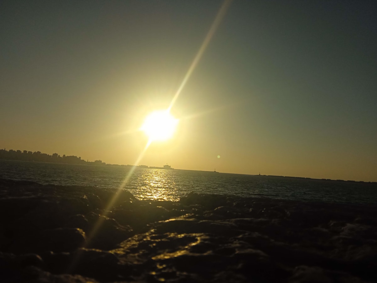 Alexandria Sunset Over the Sea