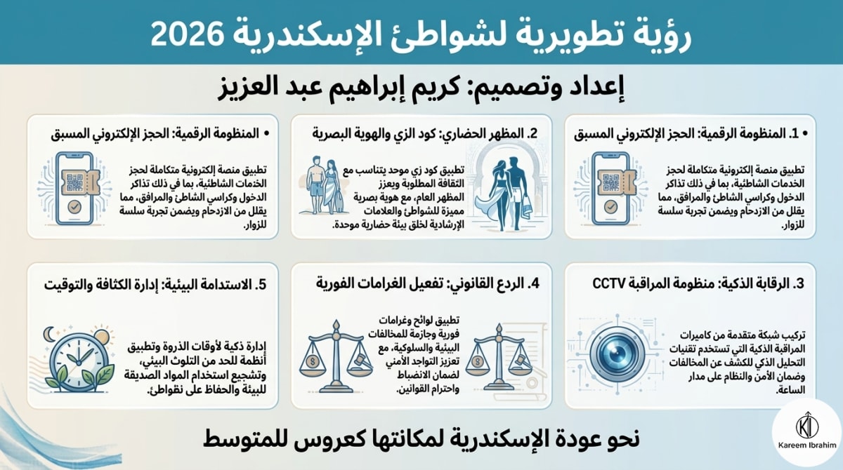 Alexandria Beaches 2026: A Developmental Vision to Restore the Visual Identity of the Bride of the Mediterranean 