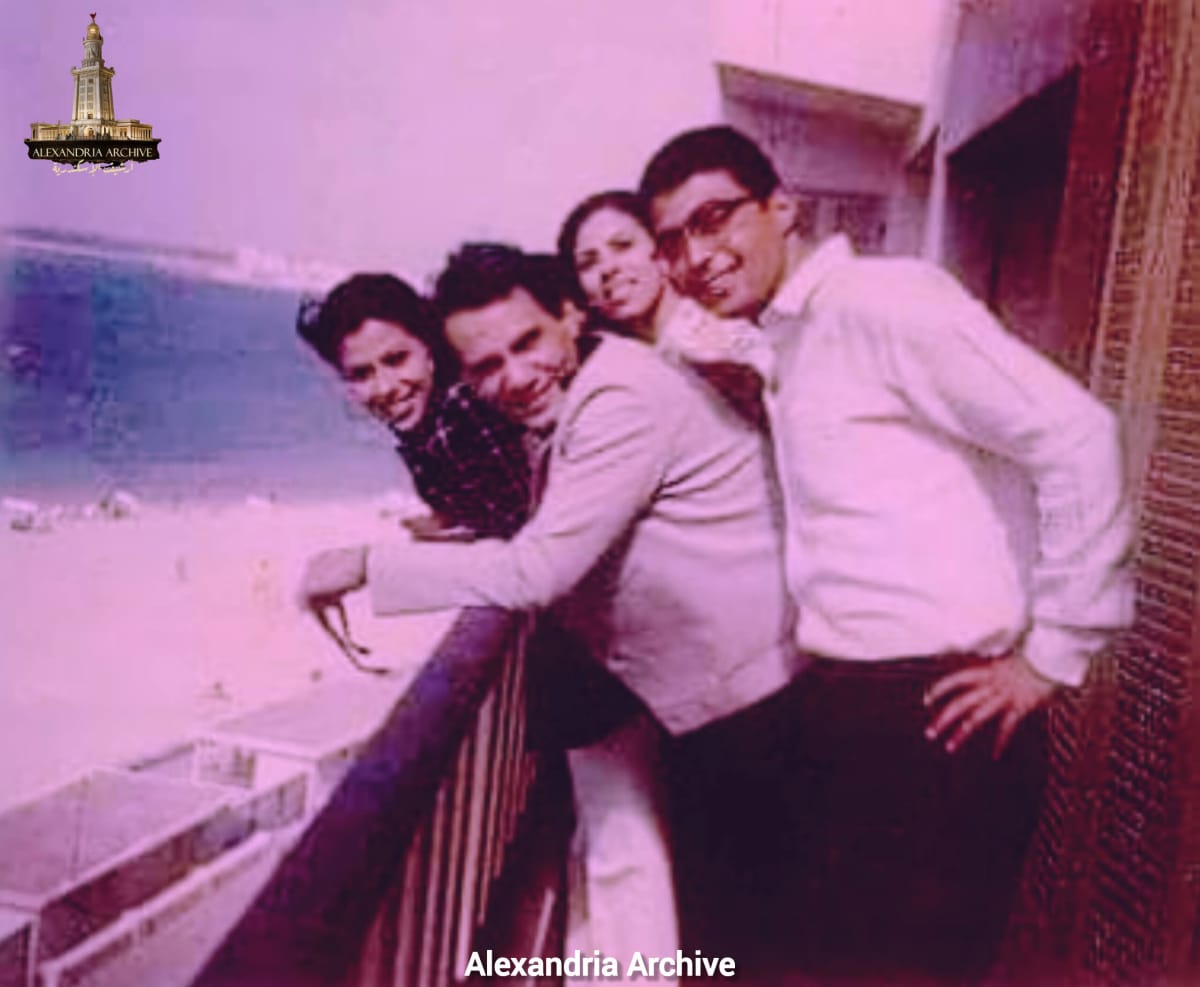 Abdel Halim Hafez (the Brown Nightingale) with a group of friends in his apartment in Alexandria. Visit the Alexandria Archive website. 