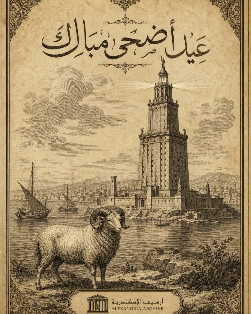 عيدكم مبارك و كل عام واسرة ارشيف الإسكندرية بخير ♥️🐑 أرشيف الإسكندرية alexandria archive