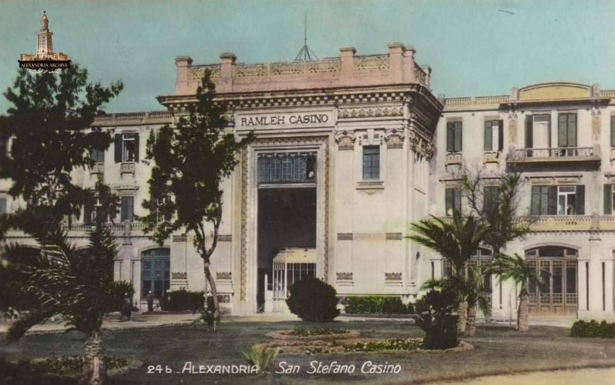 A picture of one of Alexandria's oldest and most luxurious hotels, the San Stefano Hotel and Casino 🤍 
