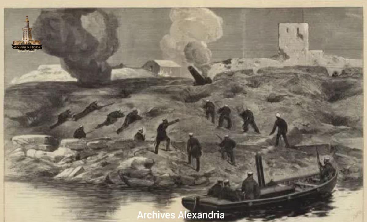 A landing squad from the HMS "Invincible". 