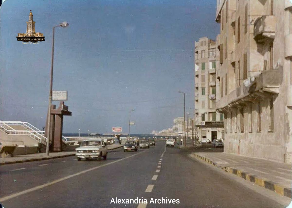 منطقة سيدي جابر ومدخل كازينو لاكوارتا اسكندرية 1980 