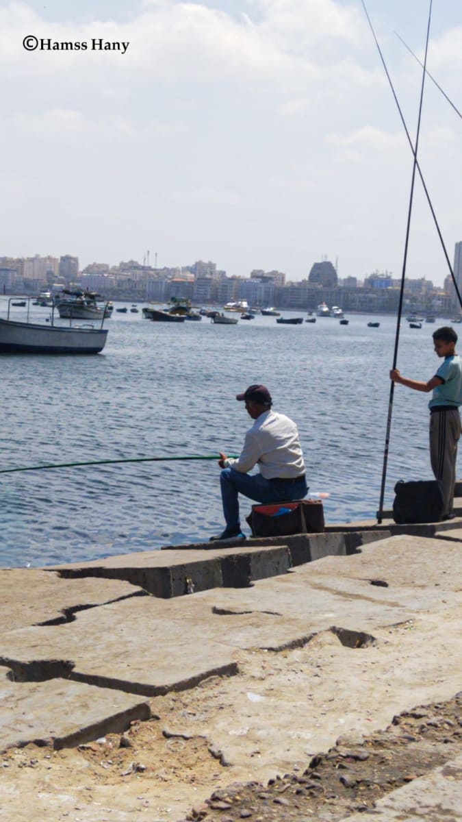"رزق البحر.. وهدوء البال." 🎣