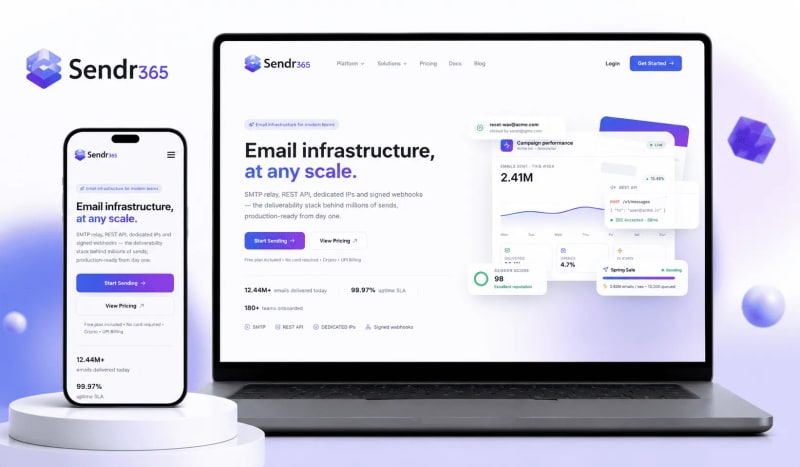 Sendr365 – Enterprise Email Infrastructure Platform