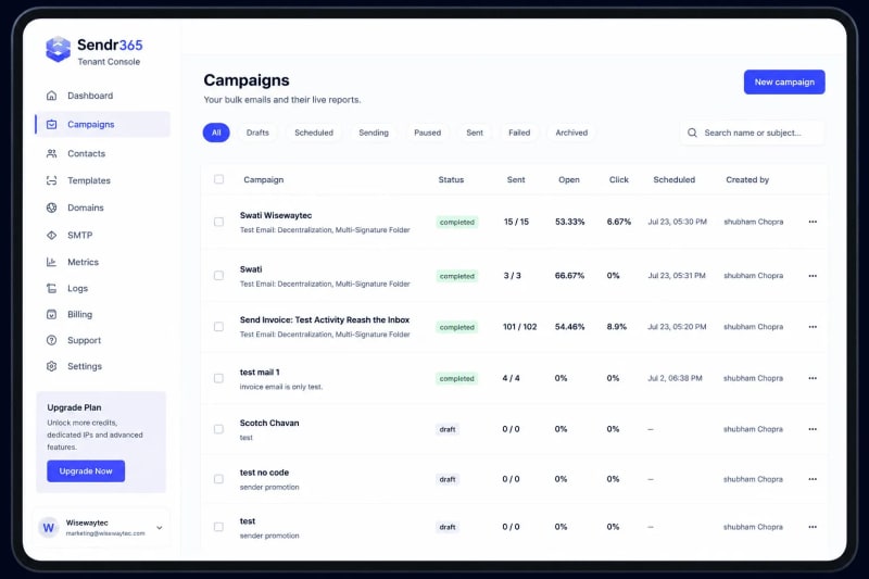 Sendr365 β Enterprise Email Infrastructure Platform