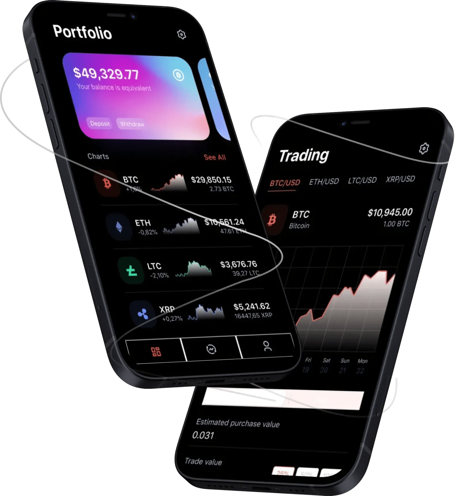 Crypto Exchange Mobile Interface