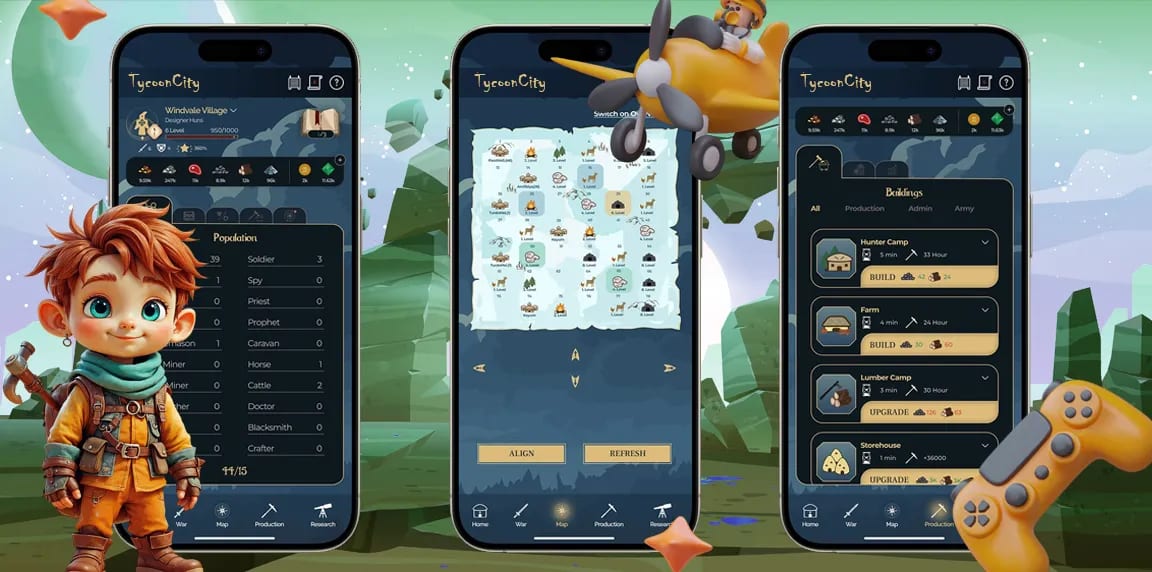 TycoonCity β Decentralized Play & Earn Mobile Game