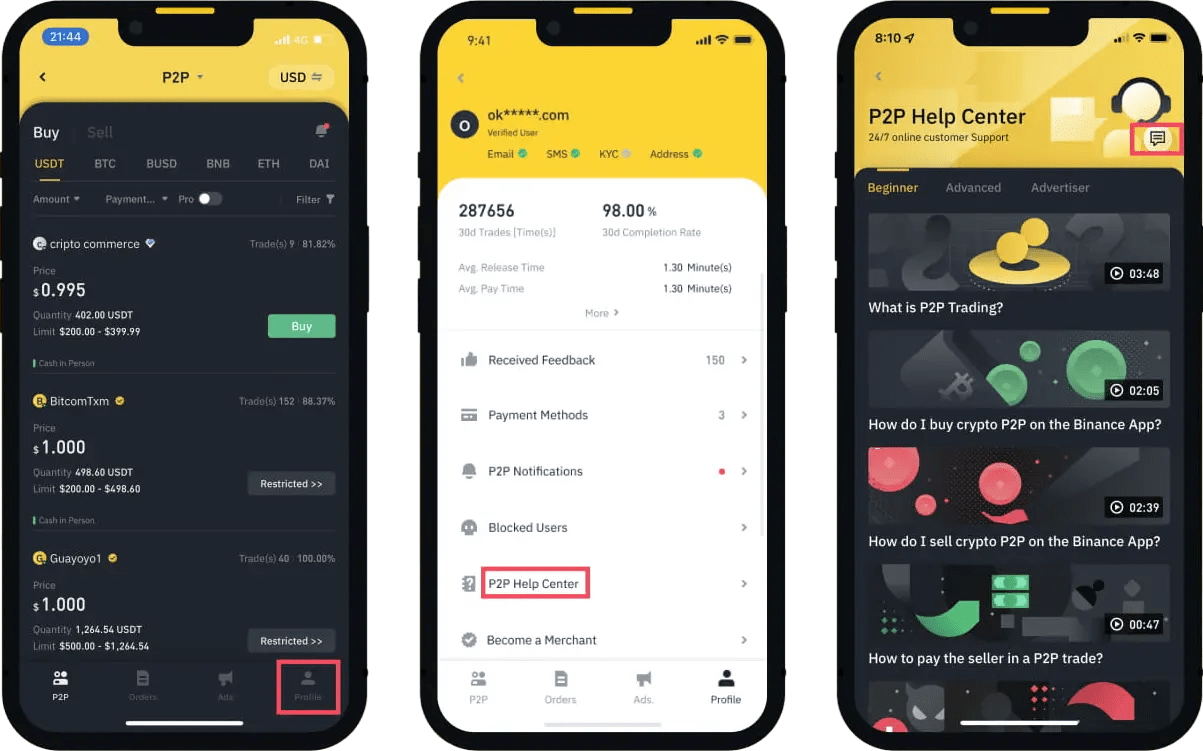Binance P2P Clone